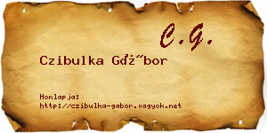 Czibulka Gábor névjegykártya