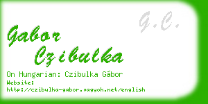 gabor czibulka business card