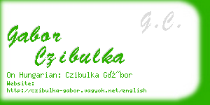 gabor czibulka business card